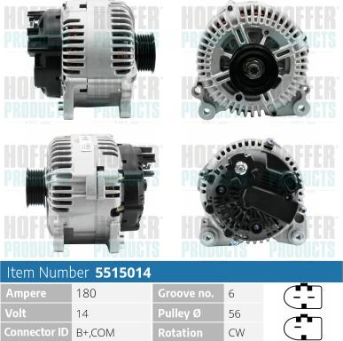 Hoffer H5515014 - Ģenerators www.autospares.lv