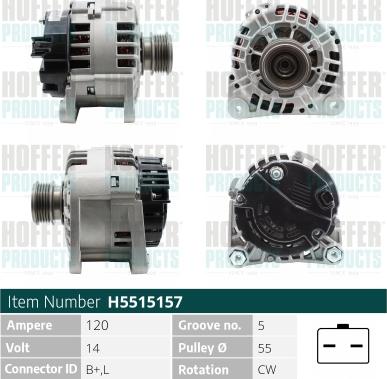 Hoffer H5515157 - Ģenerators www.autospares.lv