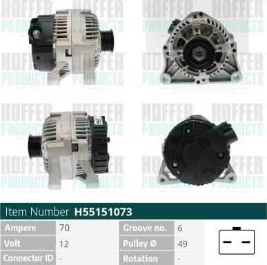 Hoffer H55151073 - Ģenerators www.autospares.lv