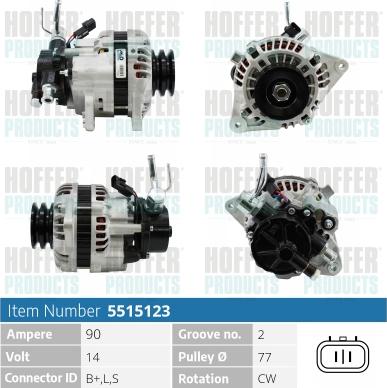 Hoffer H5515123 - Ģenerators www.autospares.lv