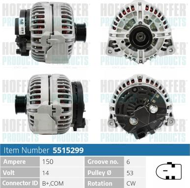 Hoffer H5515299 - Ģenerators autospares.lv