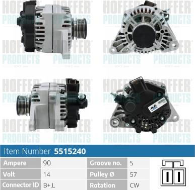 Hoffer H5515240 - Ģenerators www.autospares.lv