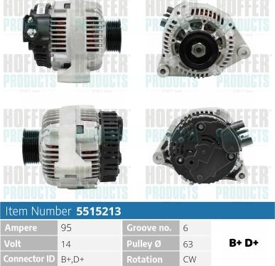 Hoffer H5515213 - Ģenerators autospares.lv