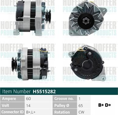 Hoffer H5515282 - Ģenerators autospares.lv