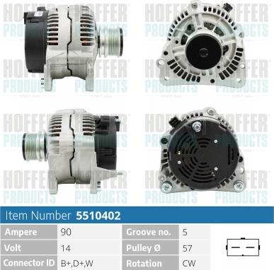 Hoffer H5510402 - Ģenerators www.autospares.lv