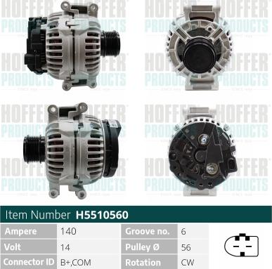 Hoffer H5510560 - Ģenerators www.autospares.lv