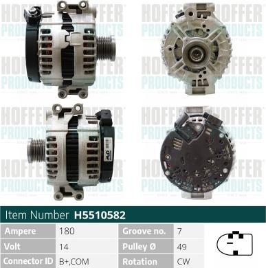 Hoffer H5510582 - Ģenerators www.autospares.lv