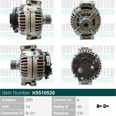 Hoffer H5510520 - Ģenerators www.autospares.lv