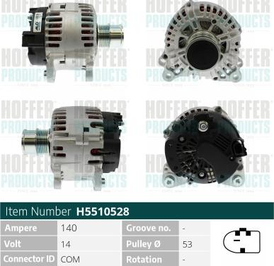 Hoffer H5510528 - Ģenerators autospares.lv