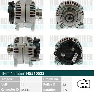 Hoffer H5510523 - Ģenerators www.autospares.lv