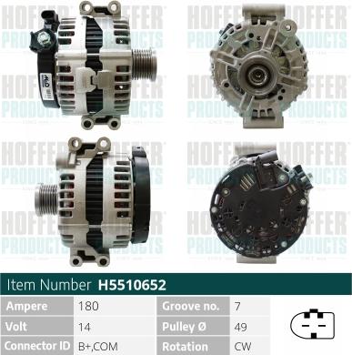 Hoffer H5510652 - Ģenerators www.autospares.lv