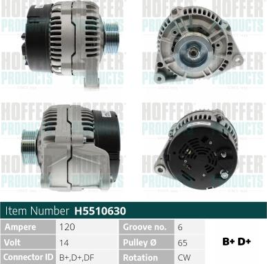 Hoffer H5510630 - Ģenerators www.autospares.lv