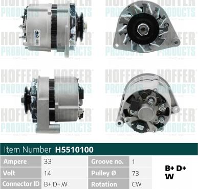 Hoffer H5510100 - Ģenerators autospares.lv