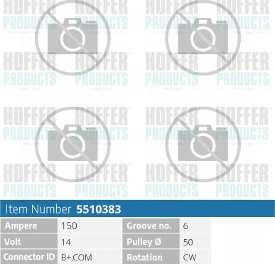 Hoffer H5510535 - Ģenerators autospares.lv