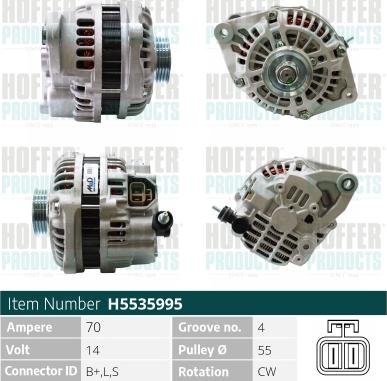 Hoffer H5535995 - Ģenerators autospares.lv