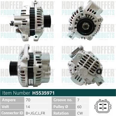 Hoffer H5535971 - Ģenerators autospares.lv