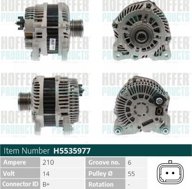 Hoffer H5535977 - Ģenerators www.autospares.lv