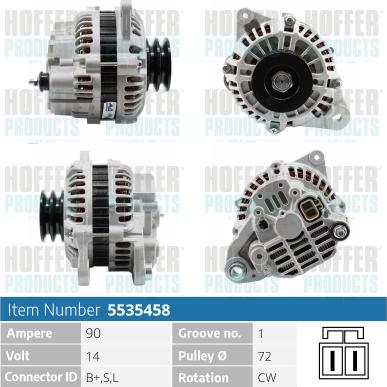 Hoffer H5535458 - Ģenerators autospares.lv