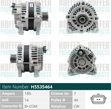 Hoffer H5535464 - Ģenerators autospares.lv