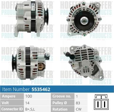 Hoffer H5535462 - Ģenerators www.autospares.lv