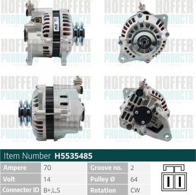 Hoffer H5535485 - Ģenerators www.autospares.lv