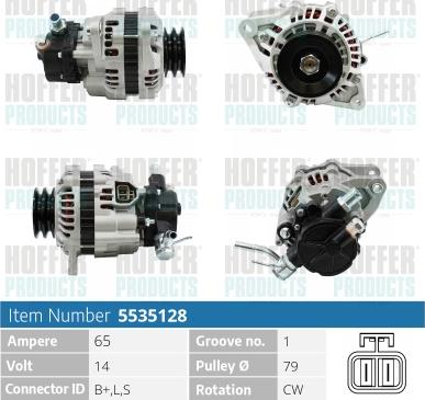 Hoffer H5535128 - Ģenerators autospares.lv