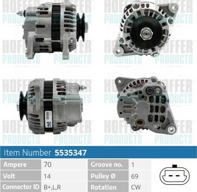 Hoffer H5535347 - Ģenerators autospares.lv