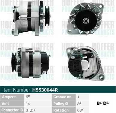 Hoffer H5530044R - Ģenerators autospares.lv