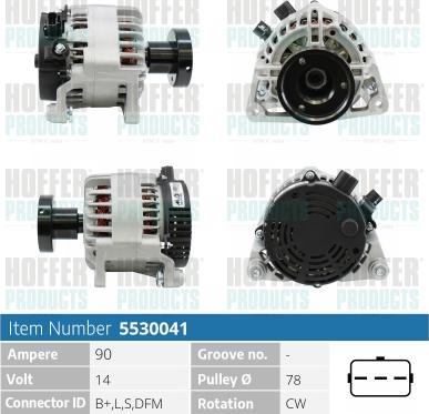 Hoffer H5530041 - Ģenerators www.autospares.lv