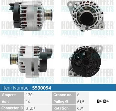 Hoffer H5530054 - Ģenerators autospares.lv