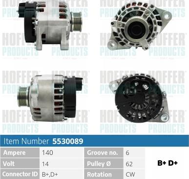 Hoffer H5530089 - Ģenerators autospares.lv