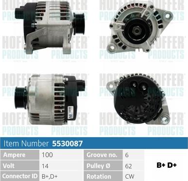 Hoffer H5530087 - Ģenerators autospares.lv