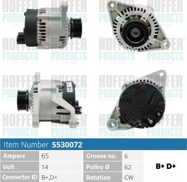 Hoffer H5530072 - Ģenerators autospares.lv