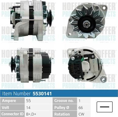 Hoffer H5530141 - Ģenerators autospares.lv