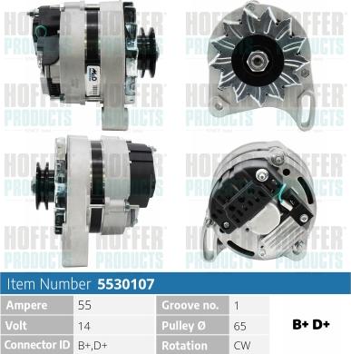 Hoffer H5530107 - Ģenerators autospares.lv