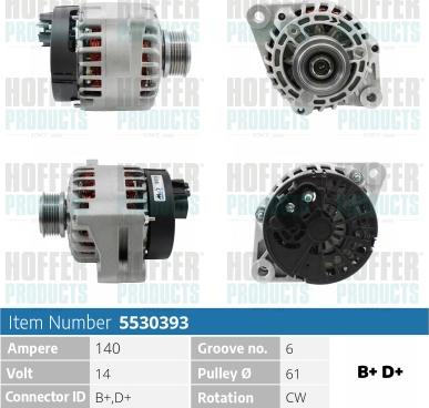 Hoffer H5530393 - Ģenerators autospares.lv