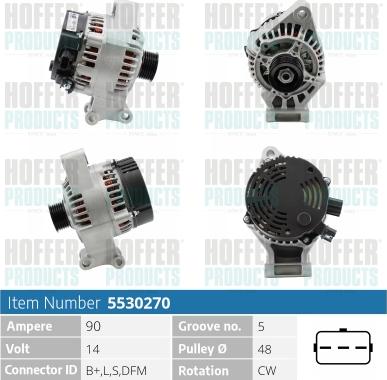 Hoffer H5530270 - Ģenerators autospares.lv