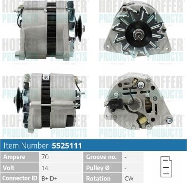 Hoffer H5525111 - Ģenerators www.autospares.lv