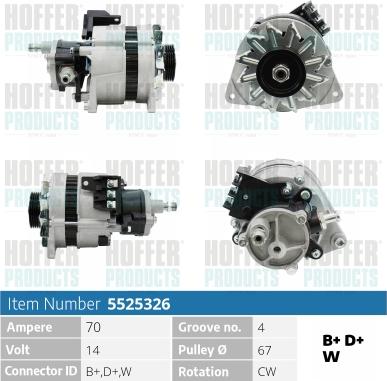 Hoffer H5525326 - Ģenerators autospares.lv