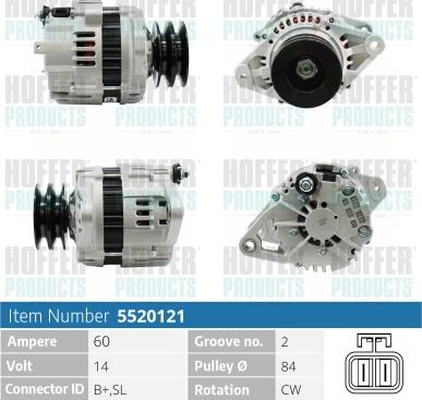 Hoffer H5520121 - Ģenerators autospares.lv