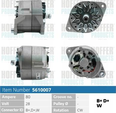 Hoffer H5610007 - Ģenerators autospares.lv