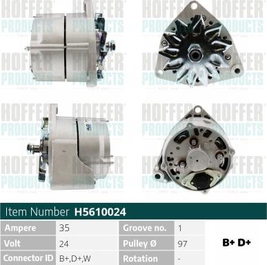 Hoffer H5610024 - Ģenerators www.autospares.lv