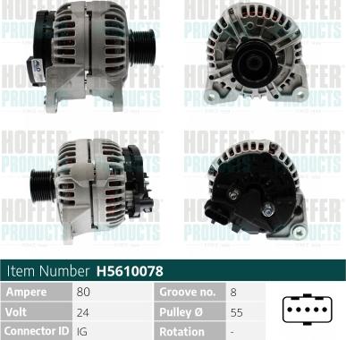 Hoffer H5610078 - Ģenerators www.autospares.lv