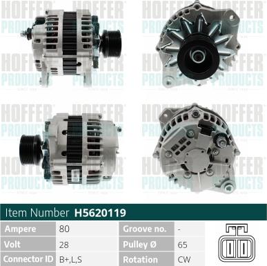 Hoffer H5620119 - Ģenerators www.autospares.lv