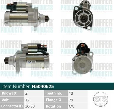 Hoffer H5040625 - Starteris autospares.lv