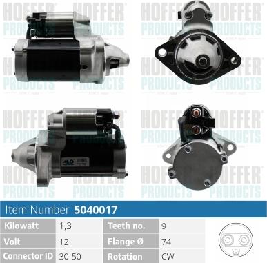 Hoffer H5040017 - Starteris autospares.lv