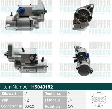 Hoffer H5040182 - Starteris autospares.lv