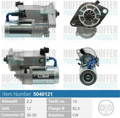 Hoffer H5040121 - Starter www.autospares.lv