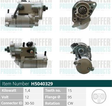 Hoffer H5040329 - Starteris autospares.lv