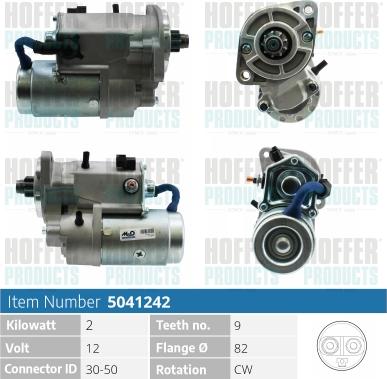 Hoffer H5041242 - Starter www.autospares.lv